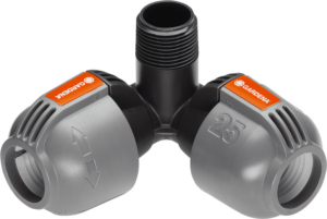 GARDENA Vinklad L-skarv - Enkel installation och vattentät anslutning för ditt GARDENA Sprinklersystem!"