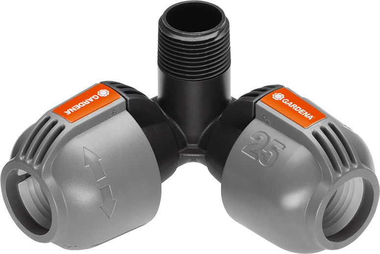GARDENA Vinklad L-skarv - Enkel installation och vattentät anslutning för ditt GARDENA Sprinklersystem!"