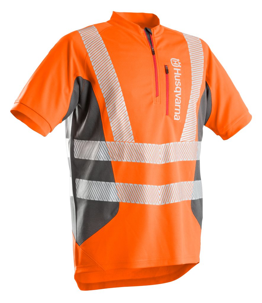 Husqvarna Technical T-shirt HighViz: Synlighet och Komfort för Hela Arbetsdagen!